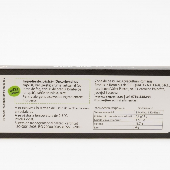 Păstrăv afumat întreg eco 200g