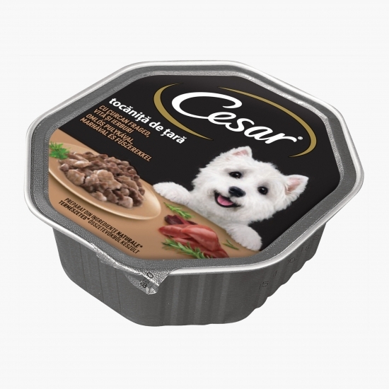Hrană umedă pentru câini adulți, 150g, cu curcan și vită
