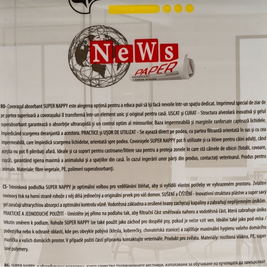 Covorașe absorbante Newspaper 57x54cm 60 buc