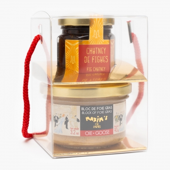 Pachet cadou bloc de foie gras de gâscă și Chutney 140g