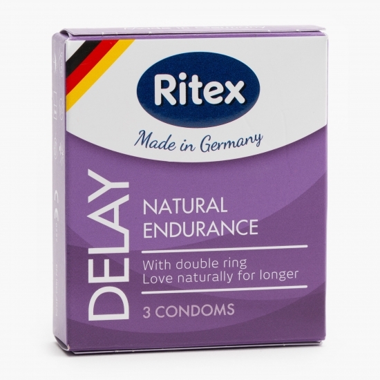 Prezervative Delay Natural Endurance 3 buc