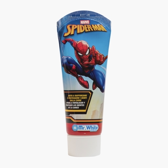 Pastă de dinți pentru copii Spiderman, cu florură de sodiu, +3 ani, 75ml