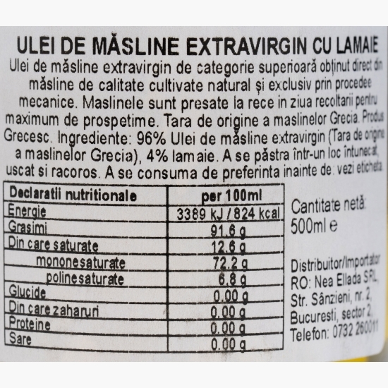 Ulei măsline extravirgin cu lămâie 500ml