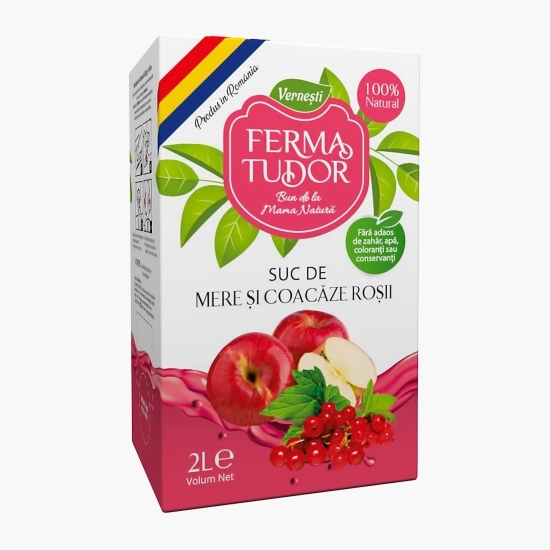 Suc de mere și coacăze roșii, bag in box 2l