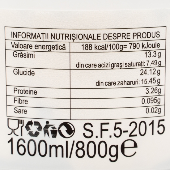 Tort înghețată vanilie și pastă biscoto 800g
