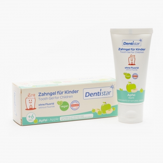 Pastă de dinți pentru copii fără fluor cu aromă de mere, +6 luni, 60ml