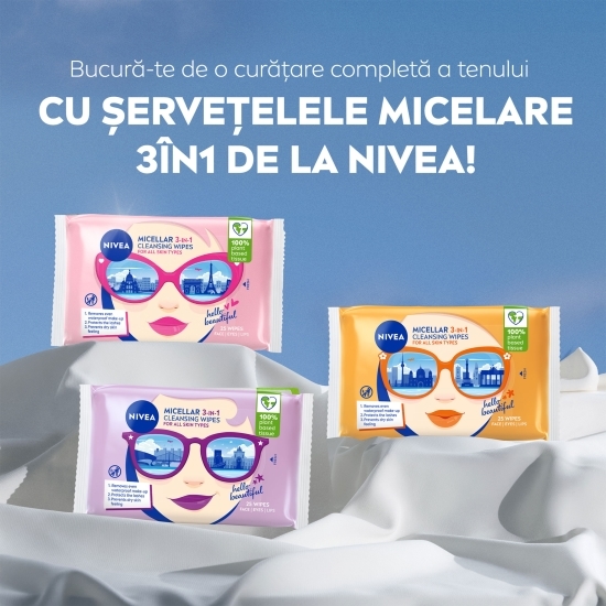 Șervețele demachiante micelare 3în1 25 buc