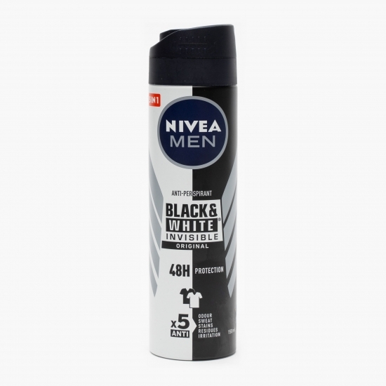 Deodorant antiperspirant spray Men Black&White Invisible Original 150ml