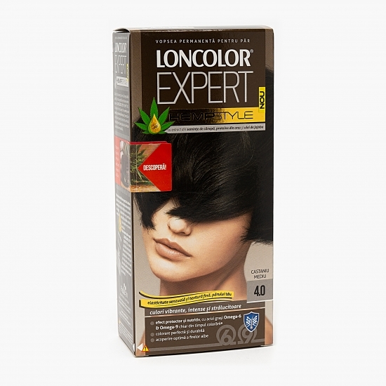 Vopsea permanentă pentru păr Expert Hempstyle 4.0 castaniu mediu 100ml