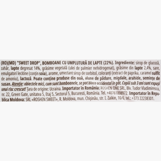 Dropsuri cu umplutură de lapte Sweet Drop 1kg