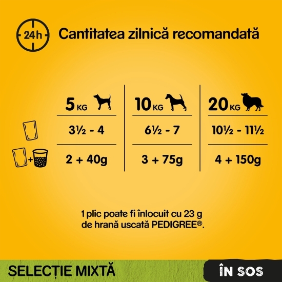 Hrană umedă pentru câini adulți, 40 buc x 100g, pliculețe Vital Protection