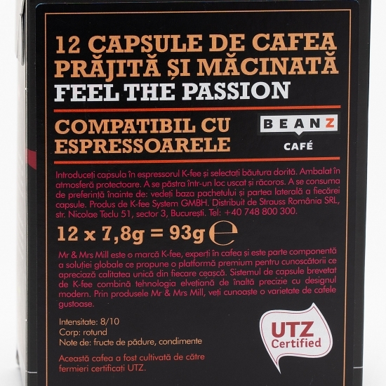Capsule cafea Feel the Passion Espresso, 12 băuturi, 93g