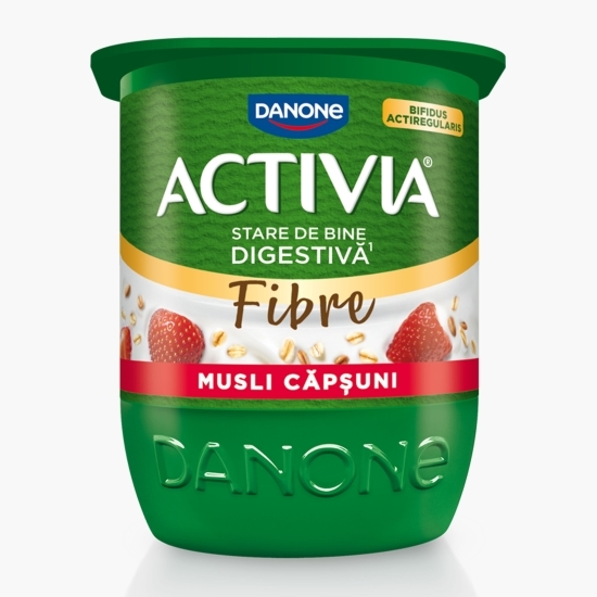 Iaurt cu musli și căpșuni 125g