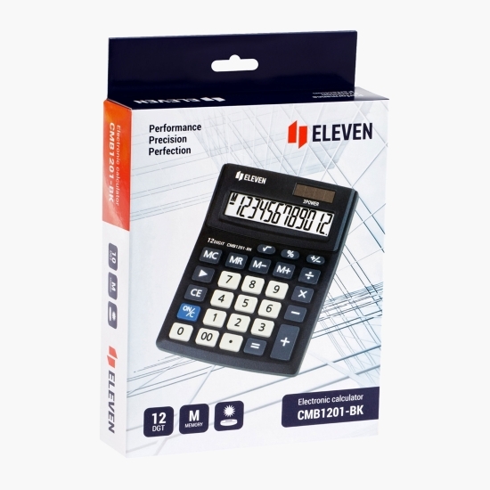 Calculator de birou 12 digiți, 137x102x31 mm, Eleven CMB1201-BK 