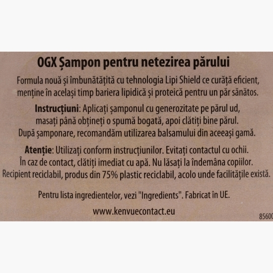 Șampon pentru netezirea părului 385ml