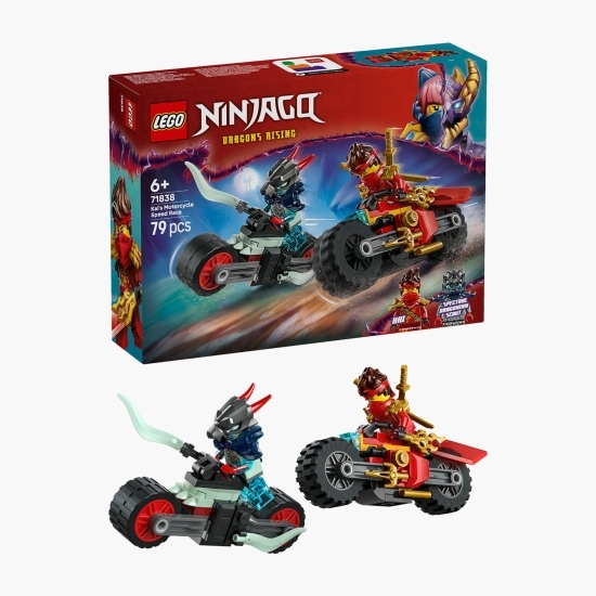Cursa de viteză cu motocicleta lui Kai, 71838 Ninjago™, 79 piese, +6 ani