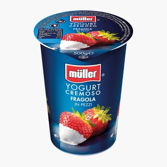 Iaurt cu bucăți de căpșuni 500g