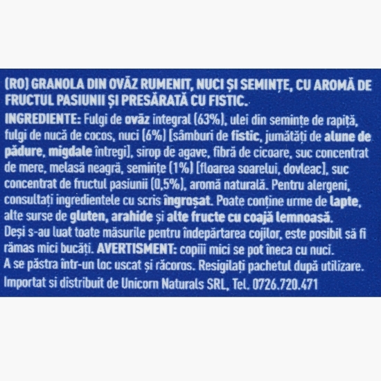 Granola fructul pasiunii și fistic 400g