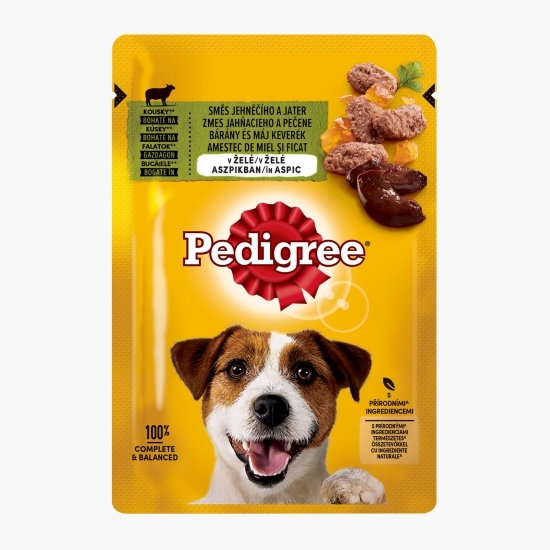 Hrană umedă pentru câini adulți, 100g, cu miel în aspic 