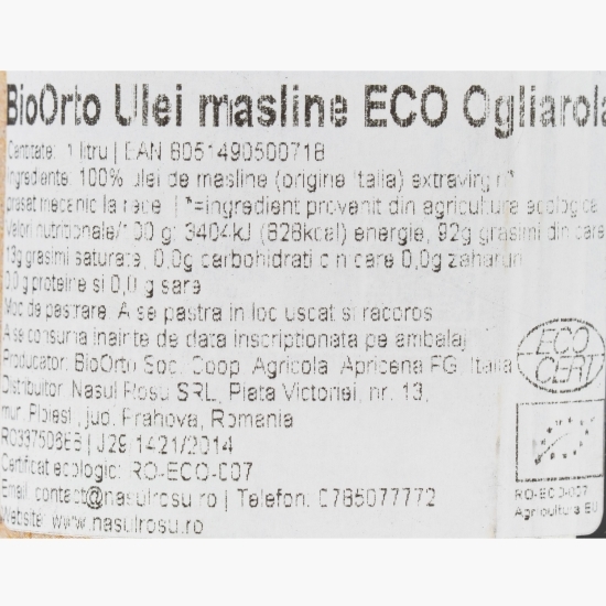 Ulei măsline extravirgin eco Ogliarola 1l