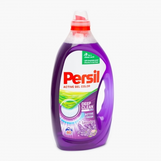 Detergent lichid Active Gel Color, Deep Clean Plus, Active Fresh, lavander, 60 spălări, 3l