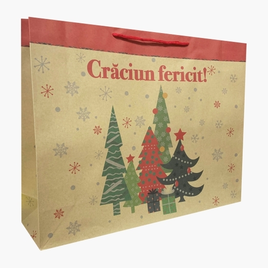 Pungă cadou mare Crăciun (50x37x13cm)