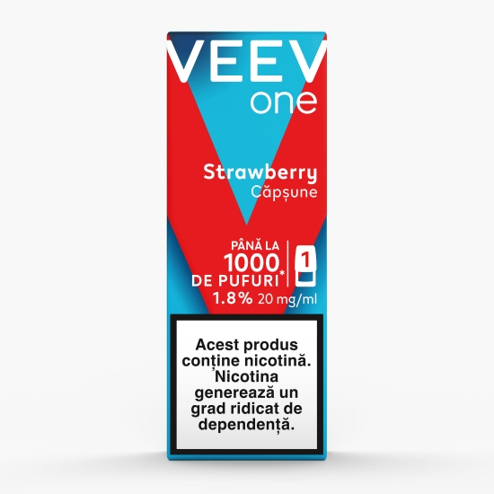 Capsulă pentru țigară electronică Strawberry 1.8%, 20mg/ml nicotină, 1000 puffs
