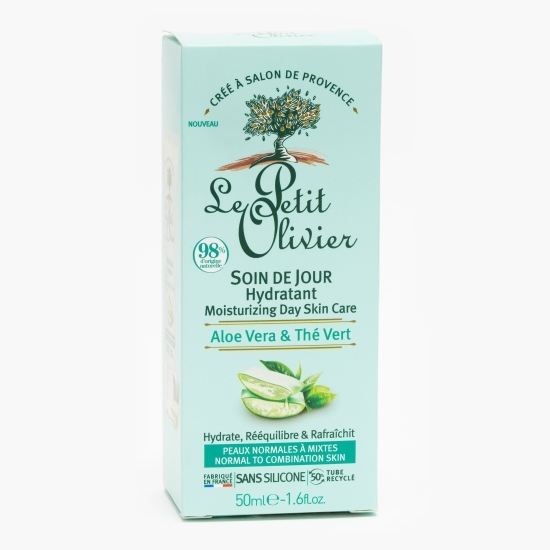 Cremă de zi hidratantă cu aloe vera&ceai verde 50ml