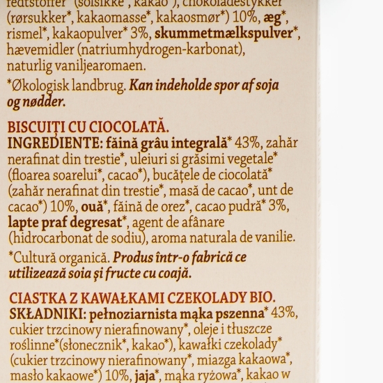 Biscuiți eco cu ciocolată pentru copii +36luni 120g