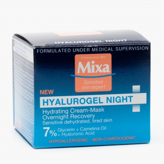 Cremă-mască hidratantă de noapte cu acid hialuronic Hyalurogel Night 50ml
