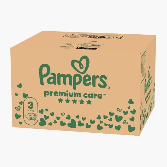 Scutece Premium Care XXL Box, mărimea 3, 6-10kg, 180 buc