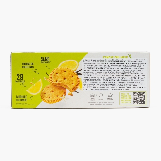 Biscuiți proteici cu lămâie și vanilie 156g