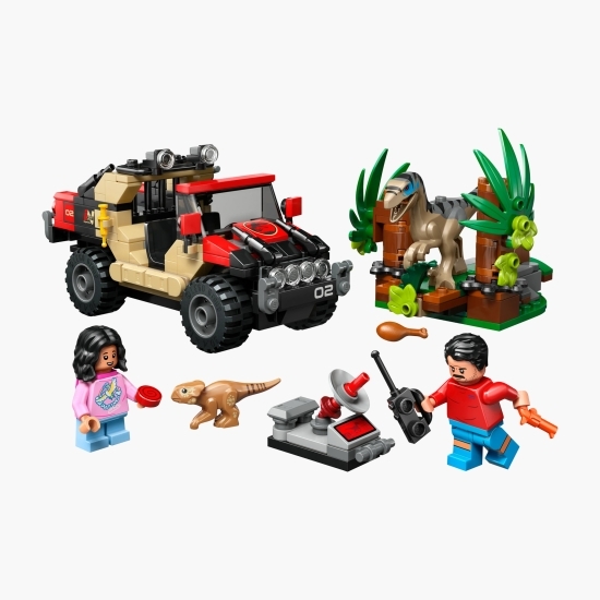 Evadare off-road din calea unui Velociraptor, 76972 Jurassic World, 285 piese, +6 ani