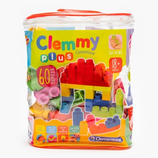 Plasă Clemmy Plus cu 60 cuburi, +18 luni