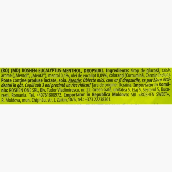 Dropsuri cu eucalipt și mentol 1kg