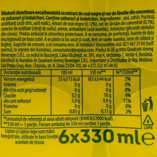 Ice Tea lămâie doză 6x0.33l
