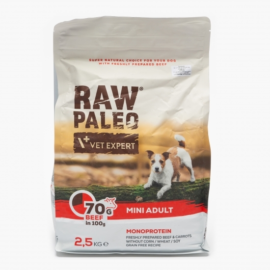 Hrană uscată pentru câini mini adulți de talie mică, 2.5kg, vită