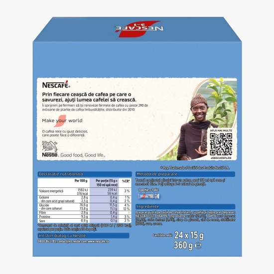 Mix de cafea instant Frappe 3în1 plicuri, 24x15g