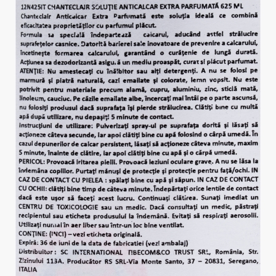 Spray anticalcar extra-parfumat 625ml
