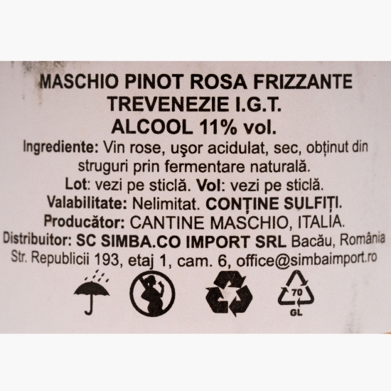 Vin spumant rose Frizzante, 11%, 0.2l