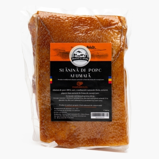 Slănină de porc afumată 300g