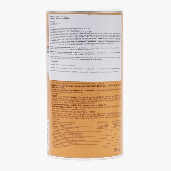 Granola cu ciocolată Chocolate Triple 500g