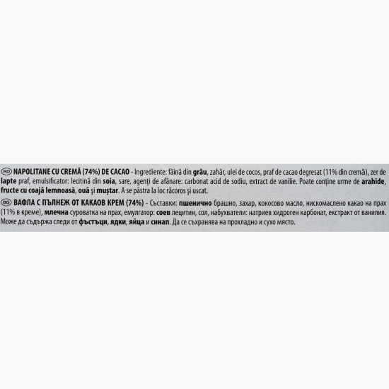 Napolitane cu umplutură de cacao Poker, 4x45g