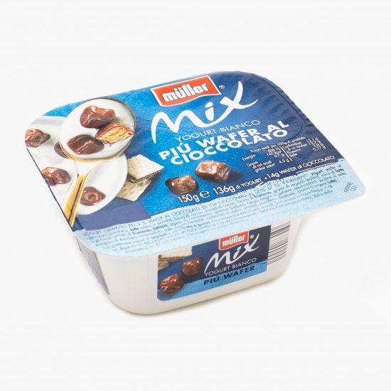 Iaurt Mix cu napolitane glazurate cu ciocolată 150g