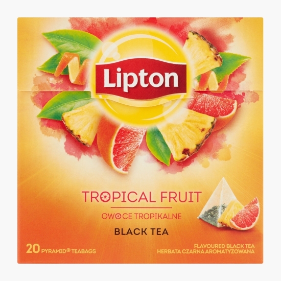Ceai negru cu fructe tropicale, 20 plicuri piramidale
