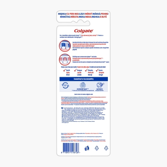 Pachet: 3x periuță de dinți cu peri moi 360 Whole Mouth Clean