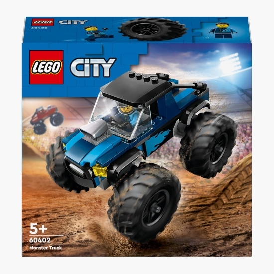 Monster truck albastru, 60402 City, 148 piese, +5 ani