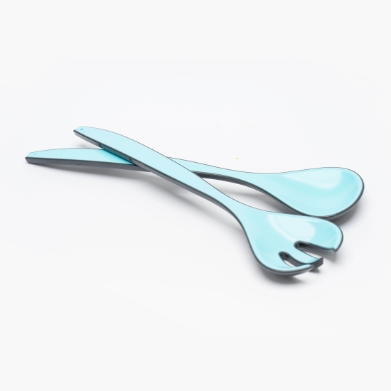 Set lingură+furculiță pentru salată, albastru