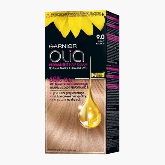 Vopsea de păr permanentă fără amoniac 9.0 Light blonde 112ml