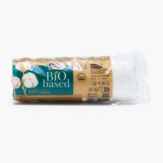 Dischete demachiante rotunde bumbac organic, BIObased 60 buc